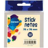 Notes Autoadeziv, 76 x 76 mm, 100 file, Centrum